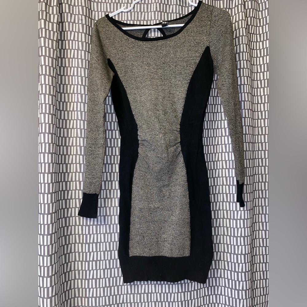 Poof Couture Small Black & Grey Dress.
